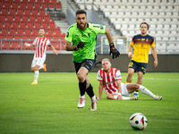 Goalkeeper Valentin Cojocaru during the game between KS Cracovia and Pogon Szczecin in Krakow, Poland, on September 14, 2024. PKO BP Ekstrak...