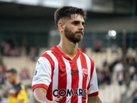 Ajdin Hasic participates in the game between KS Cracovia and Pogon Szczecin in Krakow, Poland, on September 14, 2024. PKO BP Ekstraklasa, Po...