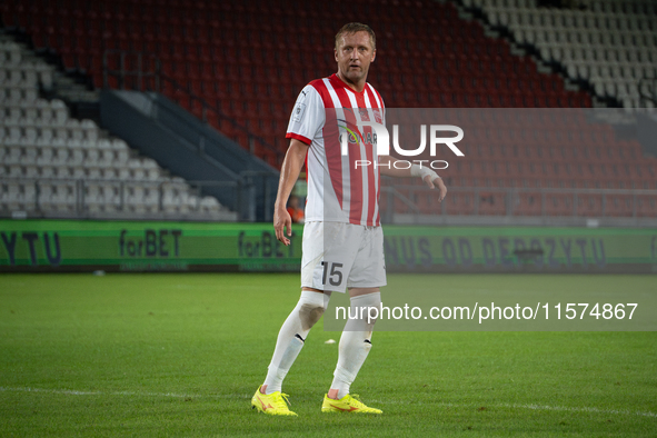 Kamil Glik during the game between KS Cracovia and Pogon Szczecin in Krakow, Poland, on September 14, 2024. PKO BP Ekstraklasa, Polish footb...