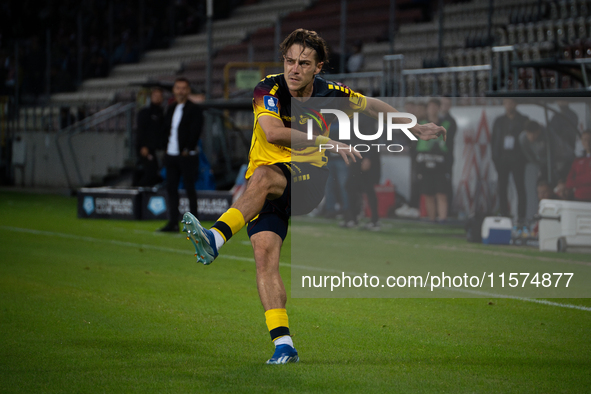 Leonardo Koutris during the game between KS Cracovia and Pogon Szczecin in Krakow, Poland, on September 14, 2024. PKO BP Ekstraklasa, Polish...