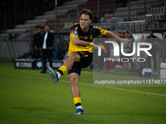 Leonardo Koutris during the game between KS Cracovia and Pogon Szczecin in Krakow, Poland, on September 14, 2024. PKO BP Ekstraklasa, Polish...