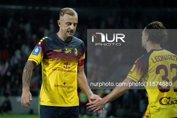 Kamil Grosicki plays during the game between KS Cracovia and Pogon Szczecin in Krakow, Poland, on September 14, 2024. PKO BP Ekstraklasa, Po...