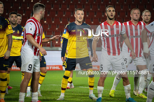 Game between KS Cracovia and Pogon Szczecin in Krakow, Poland, on September 14, 2024. PKO BP Ekstraklasa, Polish football league match at Cr...