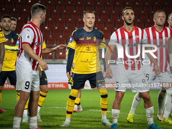 Game between KS Cracovia and Pogon Szczecin in Krakow, Poland, on September 14, 2024. PKO BP Ekstraklasa, Polish football league match at Cr...