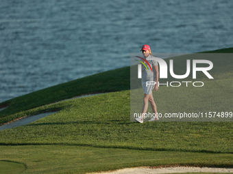 GAINESVILLE, VIRGINIA - SEPTEMBER 14: Captain Stacy Lewis of the United States walks on the 17th hole during Fourball Matches on Day Two of...