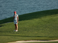 GAINESVILLE, VIRGINIA - SEPTEMBER 14: Captain Stacy Lewis of the United States is seen on the 17th hole during Fourball Matches on Day Two o...