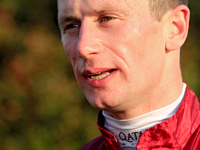 Jockey Oisin Murphy speaks to the media following a win in the bet365 Summer Stakes (Grade I) at Woodbine Racetrack in Toronto, Canada, on S...