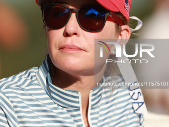 GAINESVILLE, VIRGINIA - SEPTEMBER 14: Vice Captain Paula Creamer of of Team USA is seen during Fourball Matches on Day Two of the Solheim Cu...