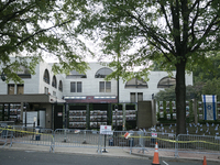 The Embassy of Israel is seen during a pro-Palestinian rally in front of the Israeli Embassy in Washington DC, USA, on September 14, 2024. I...