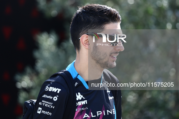 Esteban Ocon of Alpine ahead of the Formula 1 Grand Prix of Azerbaijan at Baku City Circuit in Baku, Azerbaijan on September 15, 2024. 