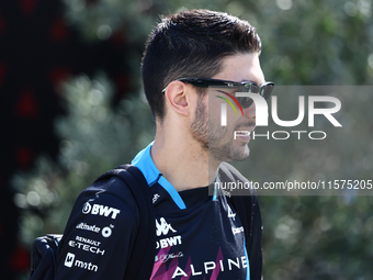 Esteban Ocon of Alpine ahead of the Formula 1 Grand Prix of Azerbaijan at Baku City Circuit in Baku, Azerbaijan on September 15, 2024. (