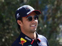 Sergio Perez of Red Bull Racing ahead of the Formula 1 Grand Prix of Azerbaijan at Baku City Circuit in Baku, Azerbaijan on September 15, 20...