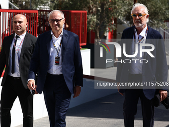 Stefano Domenicali and Flavio Briatore ahead of the Formula 1 Grand Prix of Azerbaijan at Baku City Circuit in Baku, Azerbaijan on September...