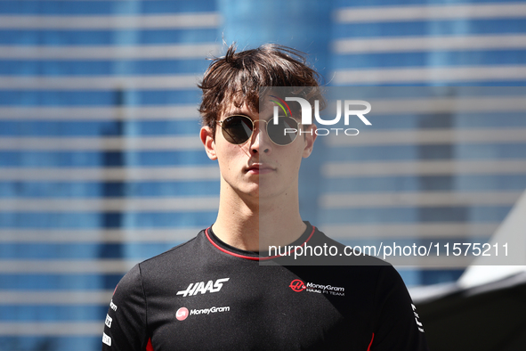 Oliver Bearman of Haas ahead of the Formula 1 Grand Prix of Azerbaijan at Baku City Circuit in Baku, Azerbaijan on September 15, 2024. 