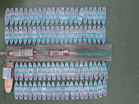 Boats are moored at the dock to prepare for Typhoon Bebinca in Hangzhou, China, on September 15, 2024. (