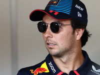 Sergio Perez of Red Bull Racing ahead of the Formula 1 Grand Prix of Azerbaijan at Baku City Circuit in Baku, Azerbaijan on September 15, 20...