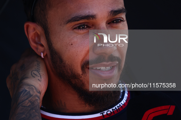 Lewis Hamilton of Mercedes ahead of the Formula 1 Grand Prix of Azerbaijan at Baku City Circuit in Baku, Azerbaijan on September 15, 2024. 