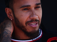 Lewis Hamilton of Mercedes ahead of the Formula 1 Grand Prix of Azerbaijan at Baku City Circuit in Baku, Azerbaijan on September 15, 2024. (