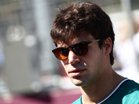 Lance Stroll of Aston Martin Aramco ahead of the Formula 1 Grand Prix of Azerbaijan at Baku City Circuit in Baku, Azerbaijan on September 15...