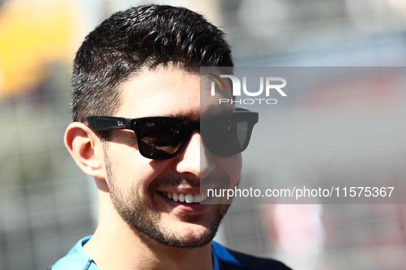 Esteban Ocon of Alpine ahead of the Formula 1 Grand Prix of Azerbaijan at Baku City Circuit in Baku, Azerbaijan on September 15, 2024. 