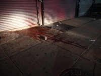 Blood at the scene. An unidentified man is fatally stabbed in Brooklyn, New York, United States, on September 15, 2024. On Sunday morning at...