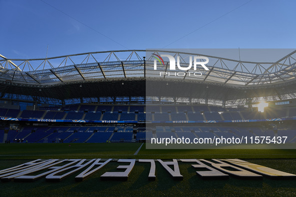 General view of inside stadium prior the La Liga match between Real Sociedad de Futbol and Real Madrid CF at Reale Arena on September 15, 20...