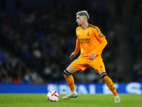 Federico Valverde central midfield of Real Madrid and Uruguay during the La Liga match between Real Sociedad de Futbol and Real Madrid CF at...