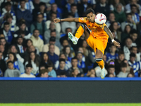 Rodrygo Goes right winger of Real Madrid and Brazil controls the ball during the La Liga match between Real Sociedad de Futbol and Real Madr...