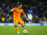 Luka Modric central midfield of Real Madrid and Croatia during the La Liga match between Real Sociedad de Futbol and Real Madrid CF at Reale...