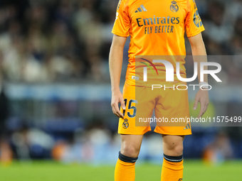 Arda Guler attacking midfield of Real Madrid and Turkey during the La Liga match between Real Sociedad de Futbol and Real Madrid CF at Reale...