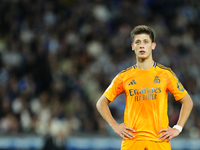 Arda Guler attacking midfield of Real Madrid and Turkey during the La Liga match between Real Sociedad de Futbol and Real Madrid CF at Reale...