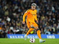 Federico Valverde central midfield of Real Madrid and Uruguay during the La Liga match between Real Sociedad de Futbol and Real Madrid CF at...