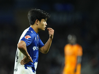 Takefusa Kubo right winger of Real Sociedad and Japan during the La Liga match between Real Sociedad de Futbol and Real Madrid CF at Reale A...