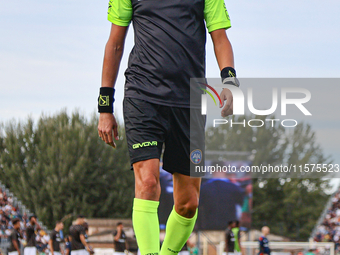 Marco Di Bello officiates the Serie A match between Empoli FC and Juventus FC in Empoli, Italy, on September 14, 2024, at the stadium Carlo...