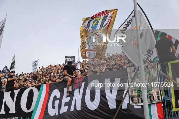 Supporters of Juventus FC during the Serie A match between Empoli FC and Juventus FC in Empoli, Italy, on September 14, 2024, at the stadium...