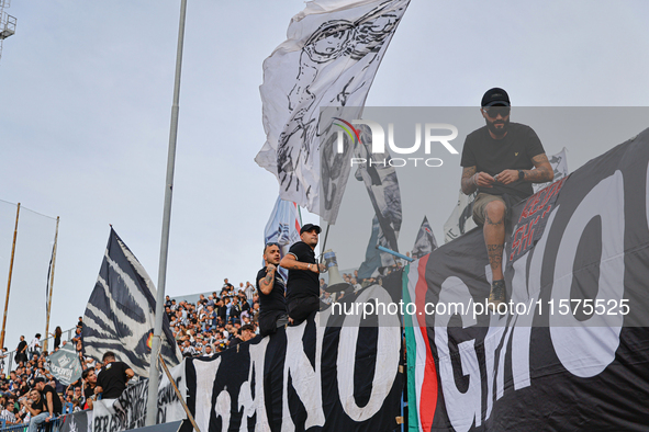 Supporters of Juventus FC during the Serie A match between Empoli FC and Juventus FC in Empoli, Italy, on September 14, 2024, at the stadium...