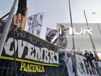 Supporters of Juventus FC during the Serie A match between Empoli FC and Juventus FC in Empoli, Italy, on September 14, 2024, at the stadium...