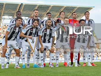 Juventus FC players pose for a team photo prior to the Serie A match between Empoli FC and Juventus FC in Empoli, Italy, on September 14, 20...