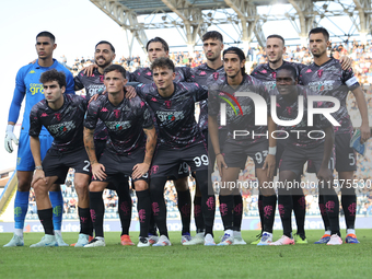 Empoli FC players pose for a team photo prior to the Serie A match between Empoli FC and Juventus FC in Empoli, Italy, on September 14, 2024...