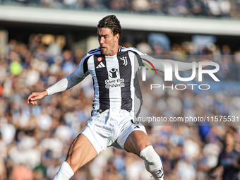 Dusan Vlahovic of Juventus FC during the Serie A match between Empoli FC and Juventus FC in Empoli, Italy, on September 14, 2024, at the sta...