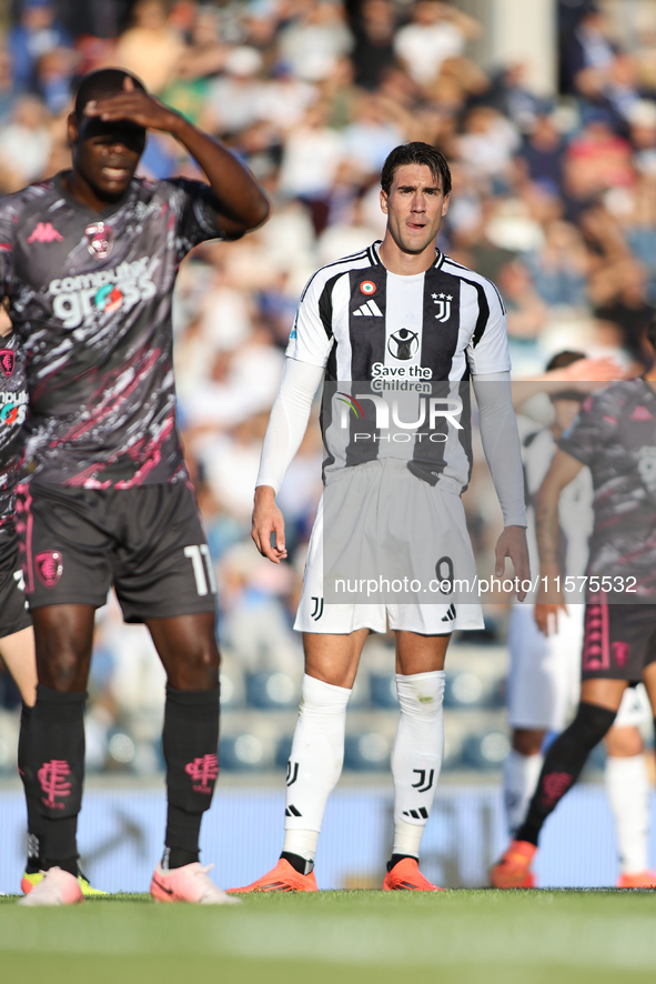 Dusan Vlahovic of Juventus FC during the Serie A match between Empoli FC and Juventus FC in Empoli, Italy, on September 14, 2024, at the sta...