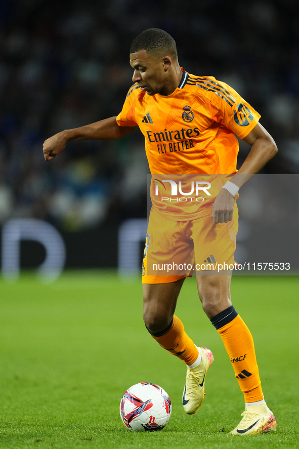 Kylian Mbappe centre-forward of Real Madrid and France during the La Liga match between Real Sociedad de Futbol and Real Madrid CF at Reale...