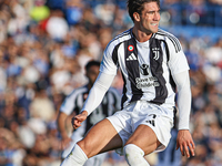 Dusan Vlahovic of Juventus FC during the Serie A match between Empoli FC and Juventus FC in Empoli, Italy, on September 14, 2024, at the sta...