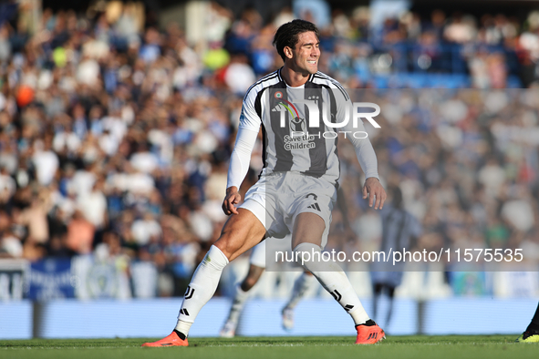 Dusan Vlahovic of Juventus FC during the Serie A match between Empoli FC and Juventus FC in Empoli, Italy, on September 14, 2024, at the sta...