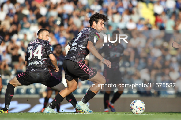 Saba Goglichidze of Empoli FC controls the ball during the Serie A match between Empoli FC and Juventus FC in Empoli, Italy, on September 14...