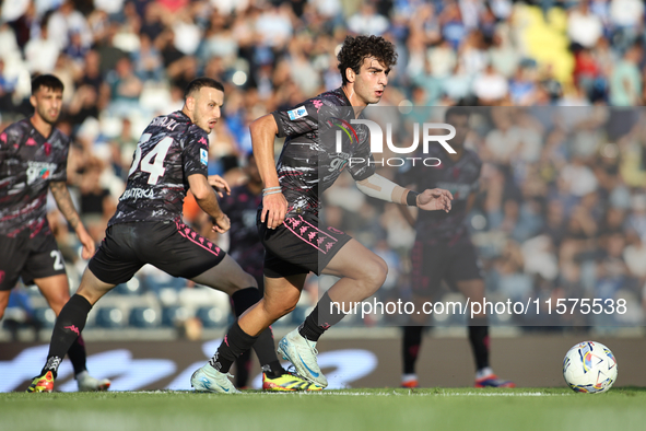 Saba Goglichidze of Empoli FC controls the ball during the Serie A match between Empoli FC and Juventus FC in Empoli, Italy, on September 14...