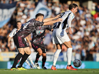 Dusan Vlahovic of Juventus FC controls the ball during the Serie A match between Empoli FC and Juventus FC in Empoli, Italy, on September 14...