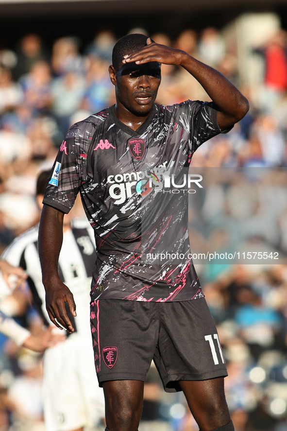 Emmanuel Gyasi of Empoli FC during the Serie A match between Empoli FC and Juventus FC in Empoli, Italy, on September 14, 2024, at the stadi...