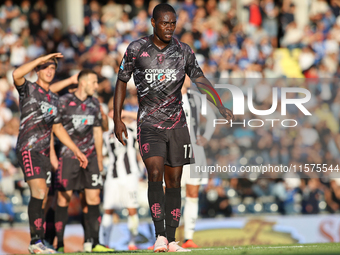 Emmanuel Gyasi of Empoli FC during the Serie A match between Empoli FC and Juventus FC in Empoli, Italy, on September 14, 2024, at the stadi...