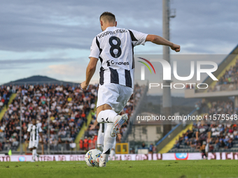 Teun Koopmeiners of Juventus FC controls the ball during the Serie A match between Empoli FC and Juventus FC in Empoli, Italy, on September...